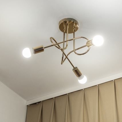 Prislonjeni luster OXFORD 3xE27/15W/230V zlatni