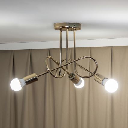 Prislonjeni luster OXFORD 3xE27/15W/230V zlatni