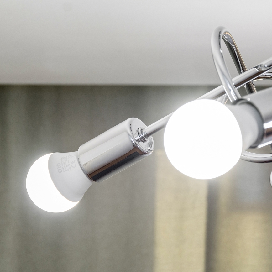 Prislonjeni luster OXFORD 5xE27/15W/230V sjajni krom