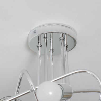 Prislonjeni luster OXFORD 5xE27/15W/230V sjajni krom