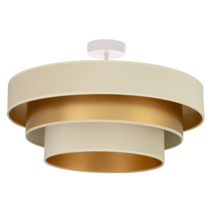 Prislonjeni luster WENTA 1xE27/60W/230V, promjer 50 cm, bež/zlatna