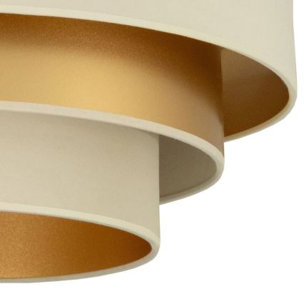 Prislonjeni luster WENTA 1xE27/60W/230V, promjer 50 cm, bež/zlatna
