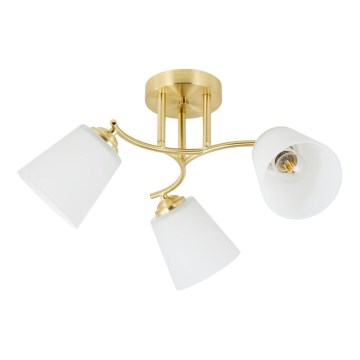 Prislonjeni stropni luster PAFOS 3xE27/15W/230V zlatni