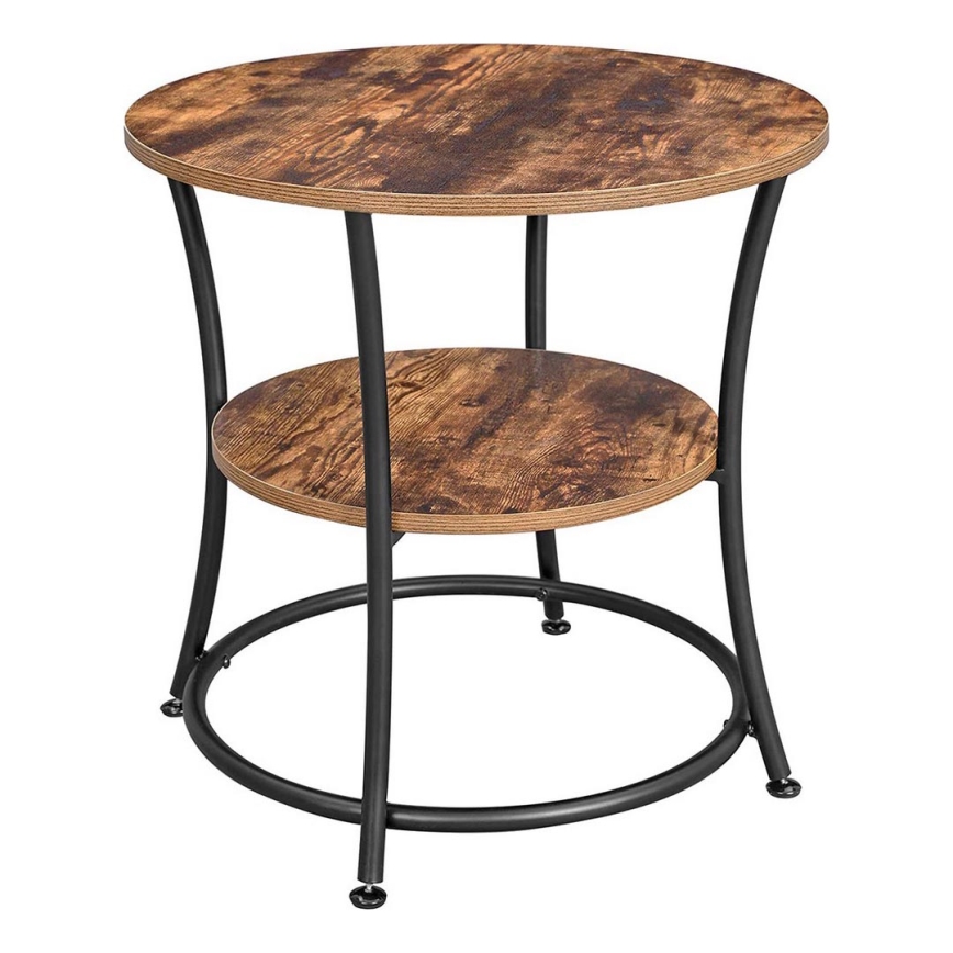 Pristavni stolić ELDUR smeđa/crna