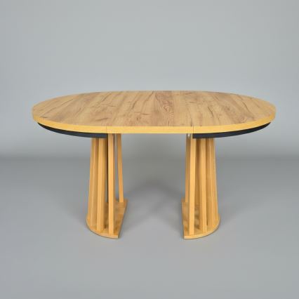 Produljivi blagovaonski stol NEXUS 100/140x77 cm hrast craft/crna