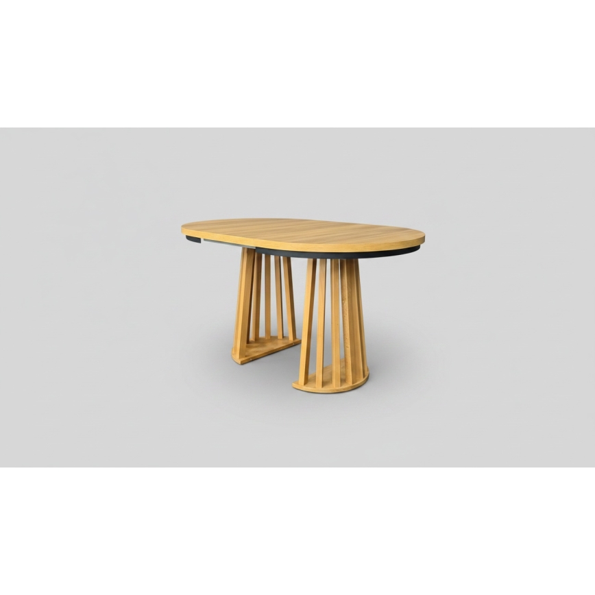 Produljivi blagovaonski stol NEXUS 100/140x77 cm hrast craft/crna