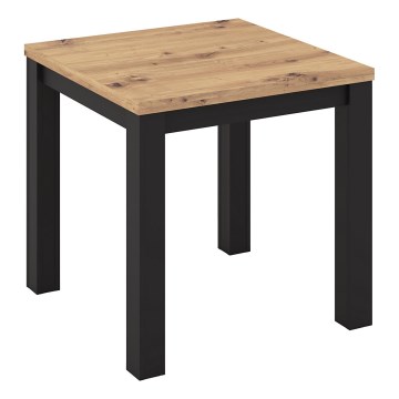 Produživi blagovaonski stol ZARO 80/160x80 cm hrast artisan/crna