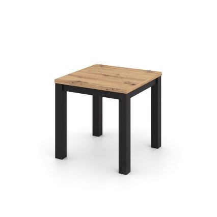 Produživi blagovaonski stol ZARO 80/160x80 cm hrast artisan/crna