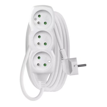 Produžni kabel 3-žilni 3m bijeli