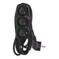 Produžni kabel 3x 5m crne boje