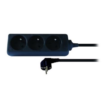 Produžni kabel 3x2 m crne boje