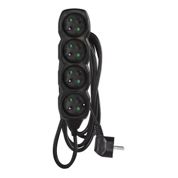 Produžni kabel 4Z 3m crne boje