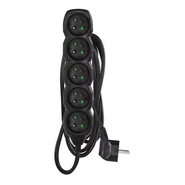 Produžni kabel 5Z 3m crne boje