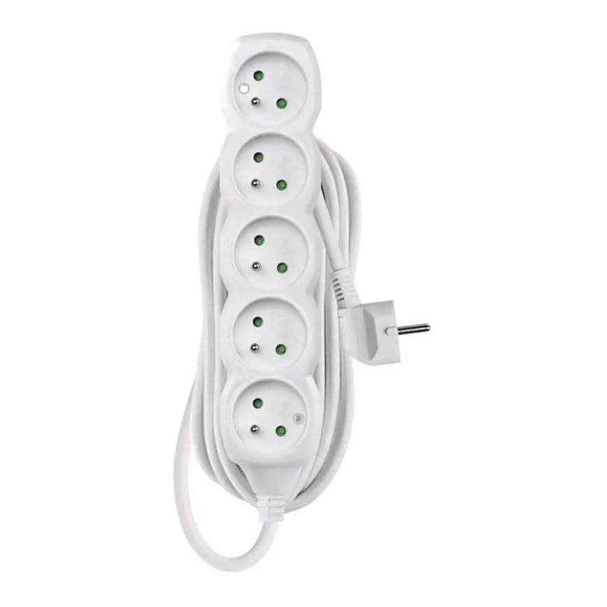 Produžni kabel 5Z 7m bijele boje