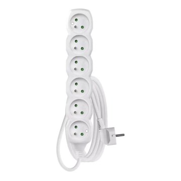 Produžni kabel 6Z 3m bijele boje