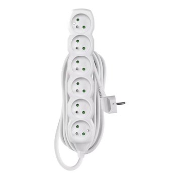 Produžni kabel 6Z 5m bijele boje