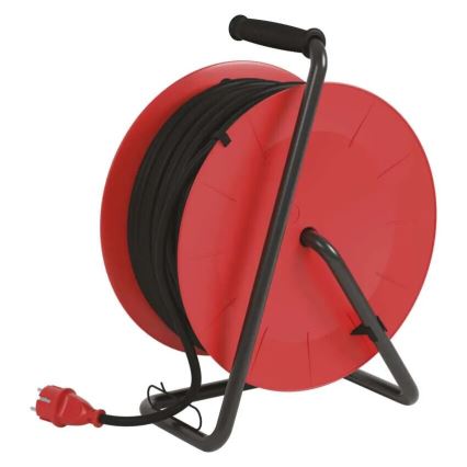 Produžni kabel na bubnju s 4 utičnice 50m crvena IP44