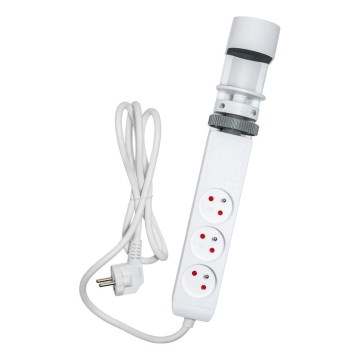 Produžni kabel s držačem za stol 3 utičnice Tip E + 2xUSB-A + 1xUSB-C 1,5m bijela