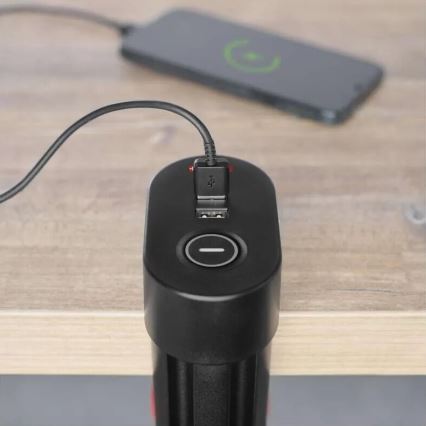 Produžni kabel s mogućnošću pričvršćivanja na stol 3U + 3xUSB 1,5m crna