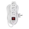 Produžni kabel s prekidačem 3-polni 10m bijeli