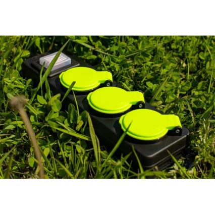 Produžni kabel s prekidačem, 3 utičnicama, 3 m, IP44