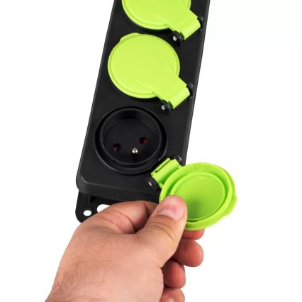 Produžni kabel s prekidačem, 3 utičnicama, 3 m, IP44