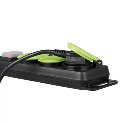 Produžni kabel s prekidačem, 3 utičnicama, 3 m, IP44