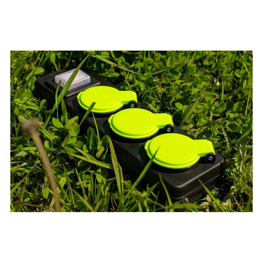 Produžni kabel s prekidačem, 3 utičnice, 10 m, IP44