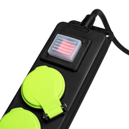 Produžni kabel s prekidačem, 3 utičnice, 10 m, IP44