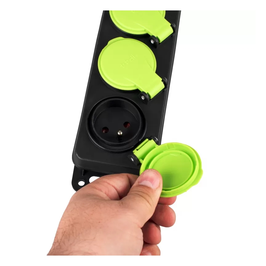 Produžni kabel s prekidačem, 3 utičnice, 10 m, IP44