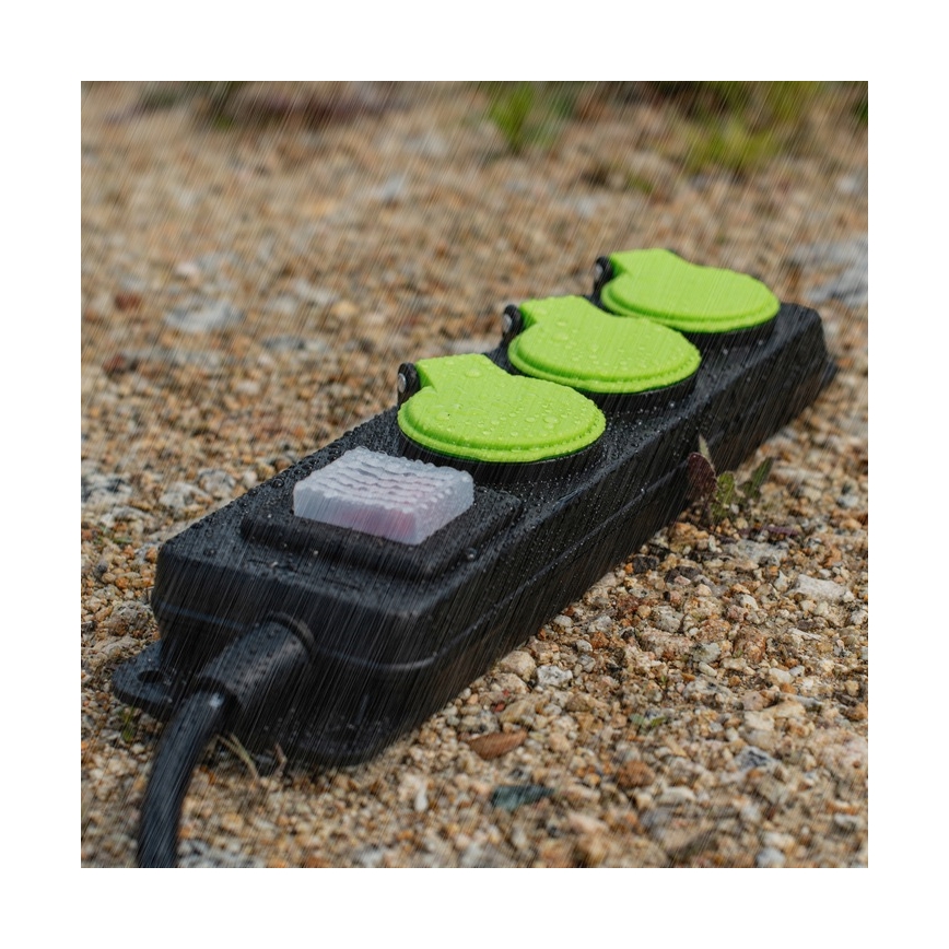 Produžni kabel s prekidačem, 3 utičnice, 20 m, IP44