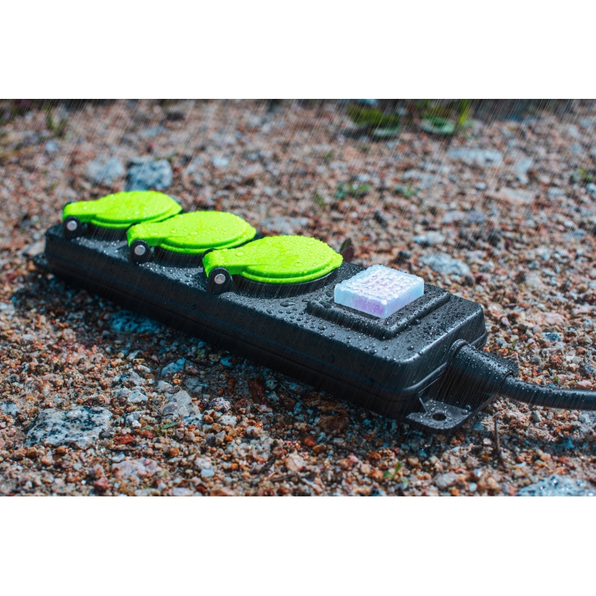 Produžni kabel s prekidačem, 3 utičnice, 20 m, IP44