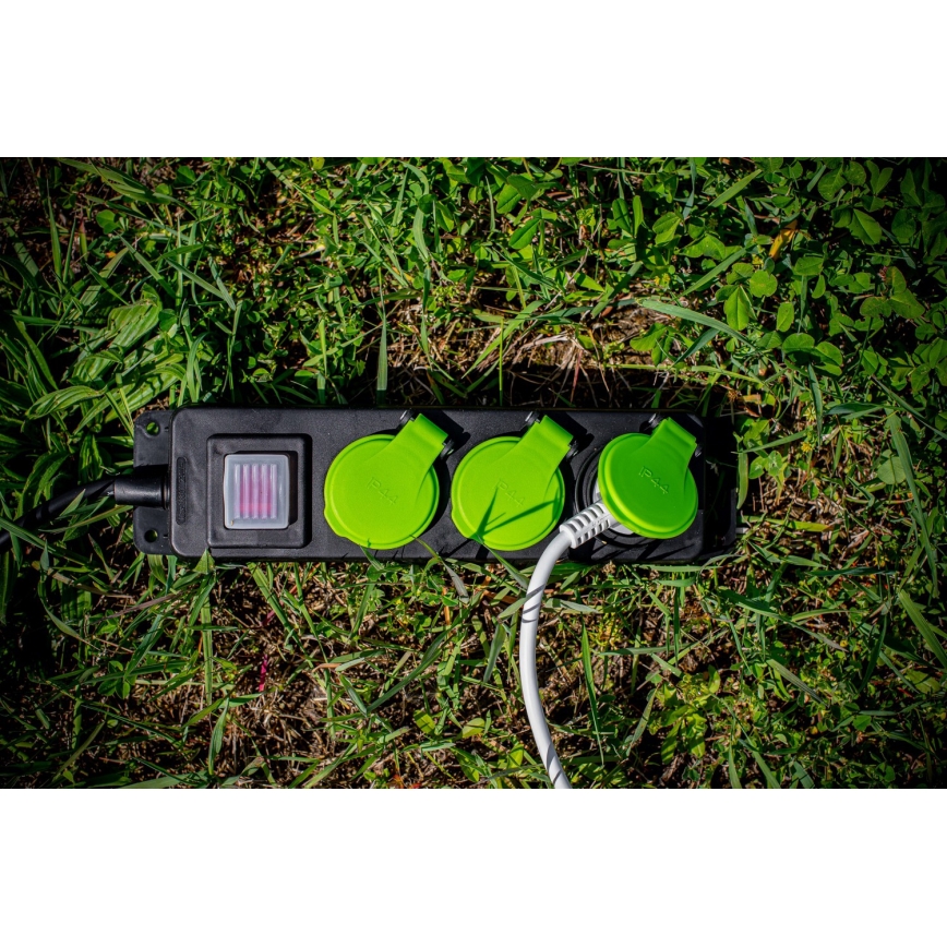 Produžni kabel s prekidačem, 3 utičnice, 20 m, IP44