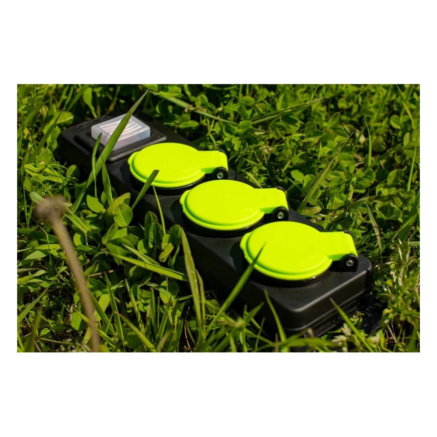 Produžni kabel s prekidačem, 3 utičnice, 20 m, IP44