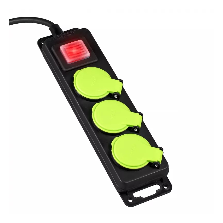 Produžni kabel s prekidačem, 3 utičnice, 20 m, IP44