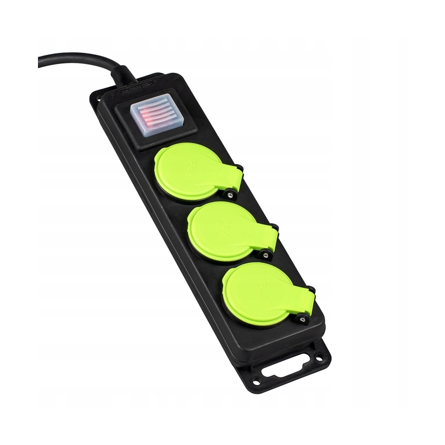 Produžni kabel s prekidačem, 3 utičnice, 20 m, IP44