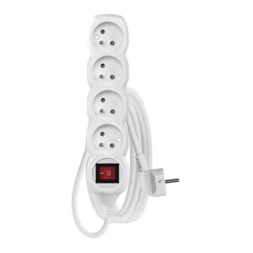 Produžni kabel s prekidačem 4Z 3m bijeli