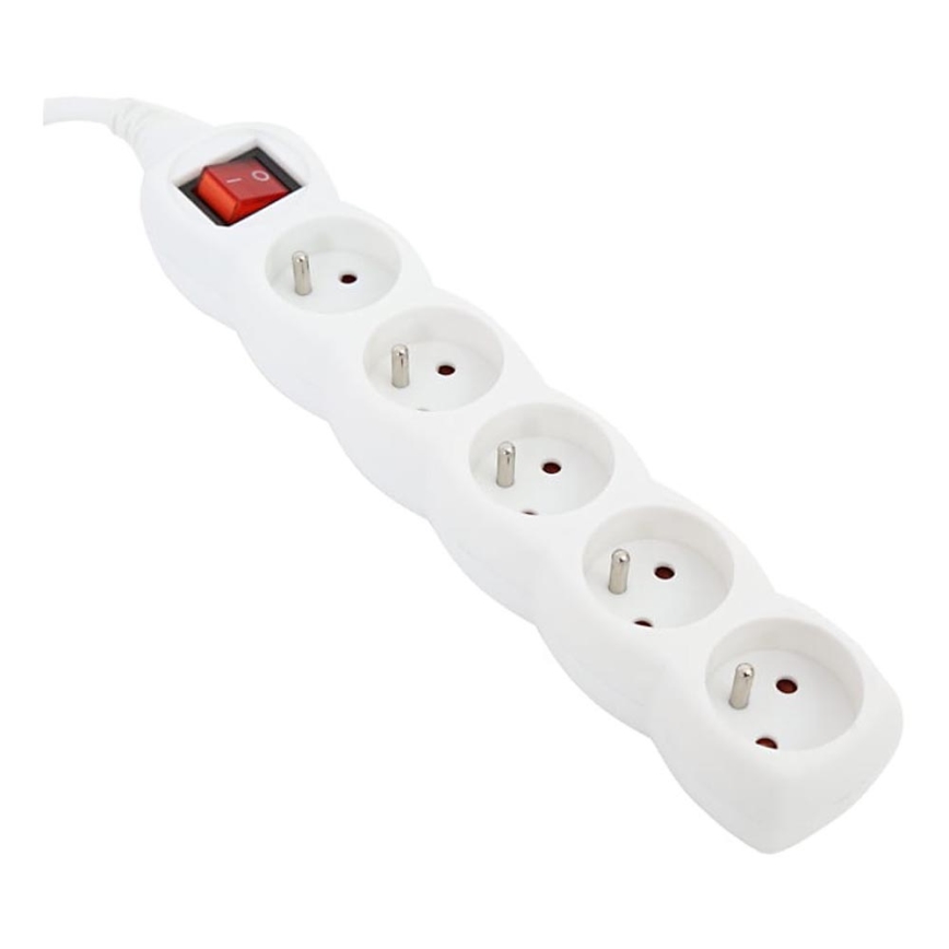 Produžni kabel s prekidačem 5Z Tip E 3m bijela