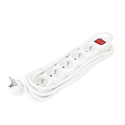 Produžni kabel s prekidačem 5Z Tip E 3m bijela