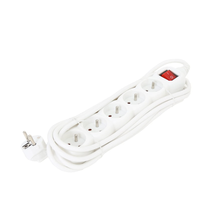 Produžni kabel s prekidačem 5Z Tip E 3m bijela