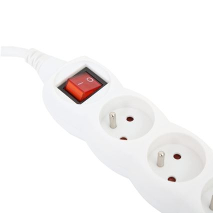 Produžni kabel s prekidačem 5Z Tip E 3m bijela