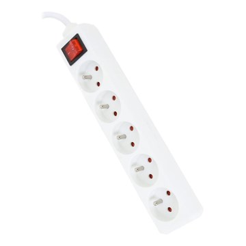 Produžni kabel s prekidačem 5Z Tip E 5m bijela