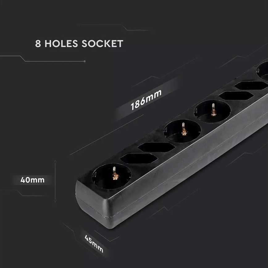 Produžni kabel s prekidačem SCHUKO 8U 1,5 m