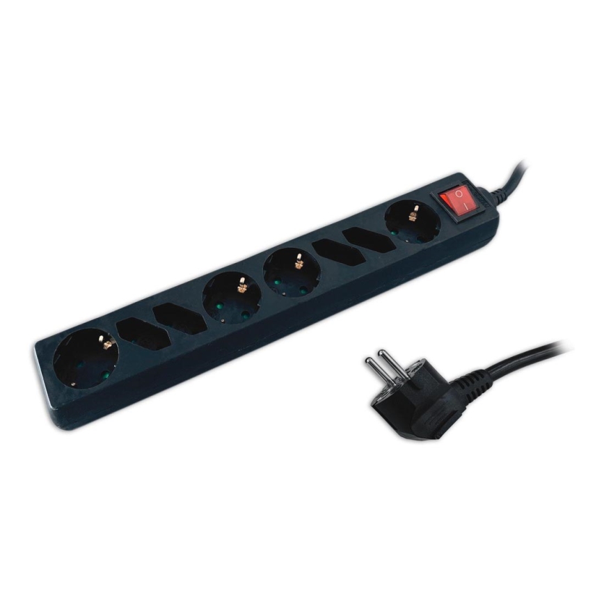 Produžni kabel s prekidačem SCHUKO 8U 1,5 m