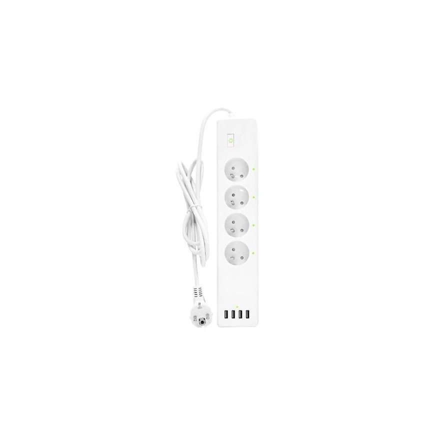 Produžni kabel s prekidačem SMART 1,8 m 4U + 4xUSB Wi-Fi Tuya