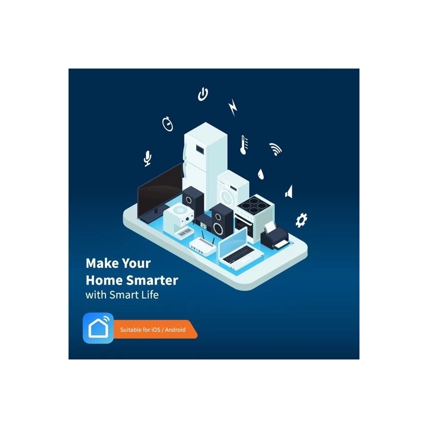 Produžni kabel s prekidačem SMART 1,8 m 4U + 4xUSB Wi-Fi Tuya