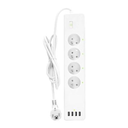 Produžni kabel s prekidačem SMART 1,8 m 4Z + 4xUSB Wi-Fi Tuya