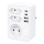 Produžni razdjelnik 1×16 A + 2×2,5 A s 2× USB punjačem (USB‑A i USB‑C), bijeli