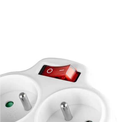 Produžni razdjelnik s prekidačem, 2 utičnice + USB-C + USB-A