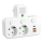 Produžni razdjelnik s prekidačem i LED osvjetljenjem LINEA PRO 2Z + 3xUSB A/C SCHUKO 4000K bijela